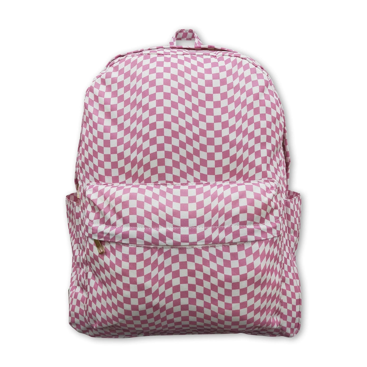 Pink Checkered Backpack