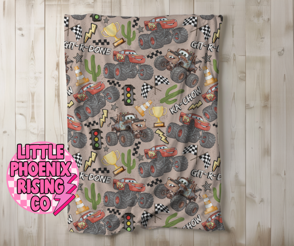 Cactus Cars Plush Blanket