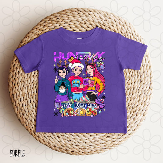 Huntrix Holiday Kids Tee