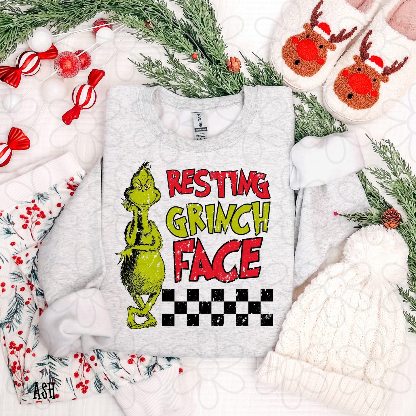 Resting Grinch Face Crewneck