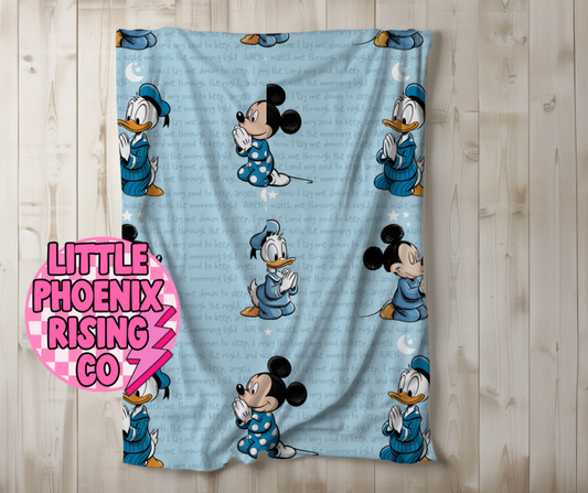 Blue Magical Pray Plush Blanket