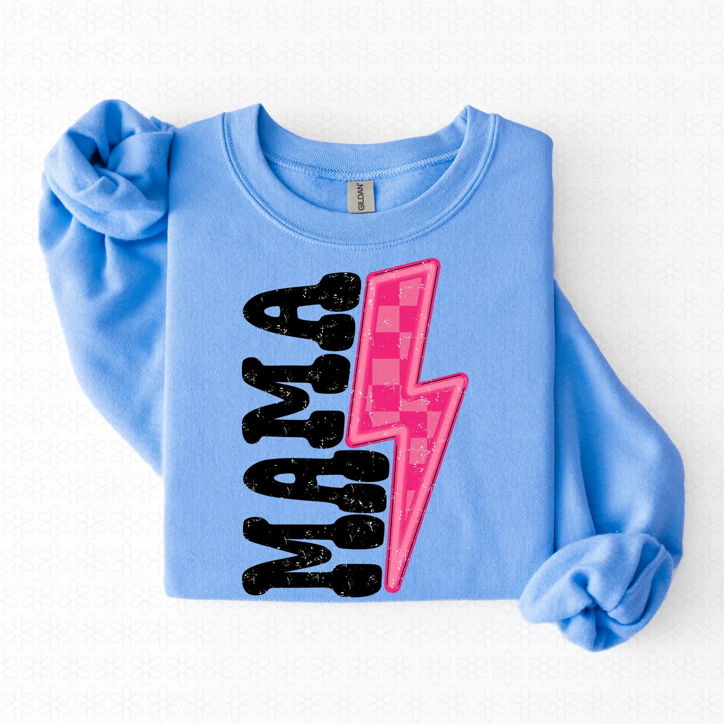 Pink Bolt Mama Crewneck