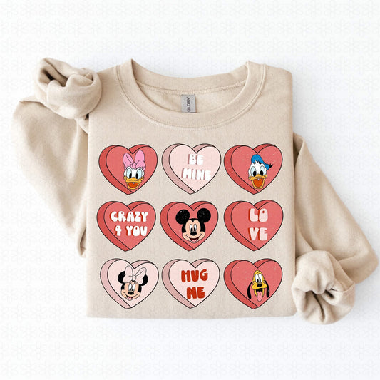 Mickey Hearts Crewneck