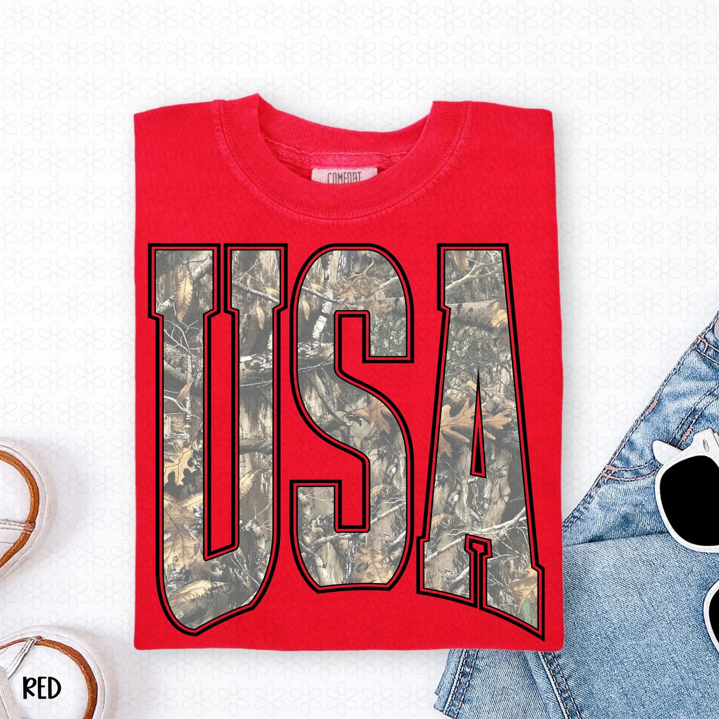 Camo USA Tee