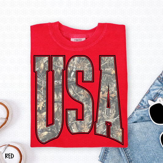 Camo USA Tee