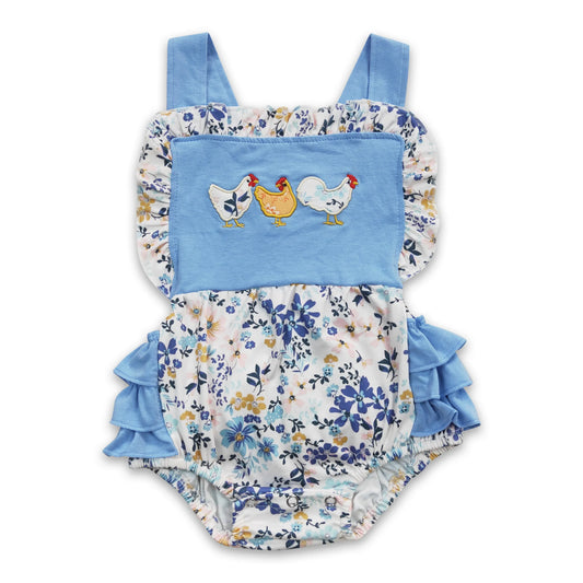 Floral Chicken Romper